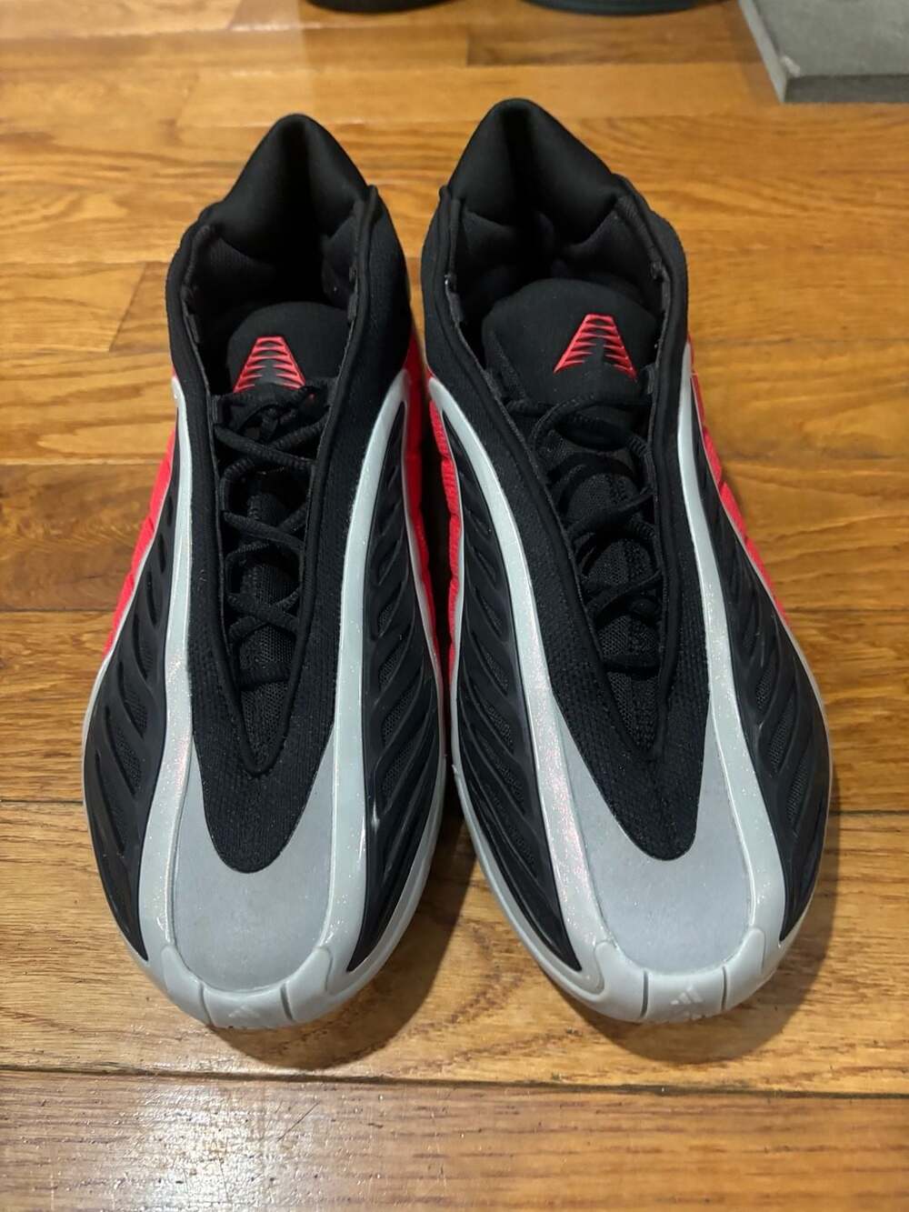 adidas Anthony Edwards 2 AE 2 Basketball Shoes Black Silver Red Men’s 10.5